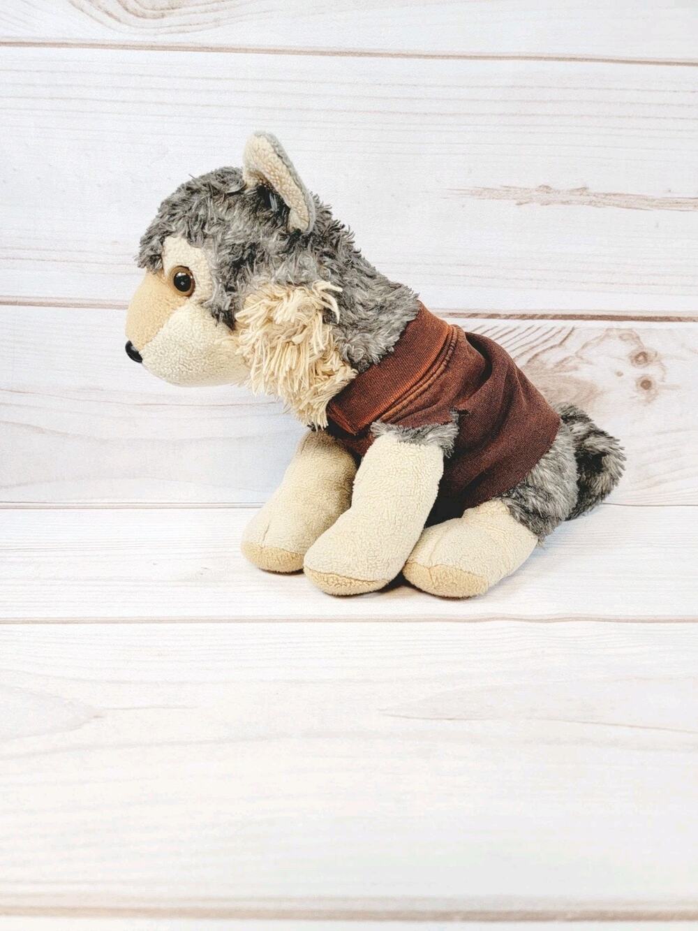 12" Wild Republic PLUSH WOLF With Shirt Stuffed Animal Toy - Husky - 2013
